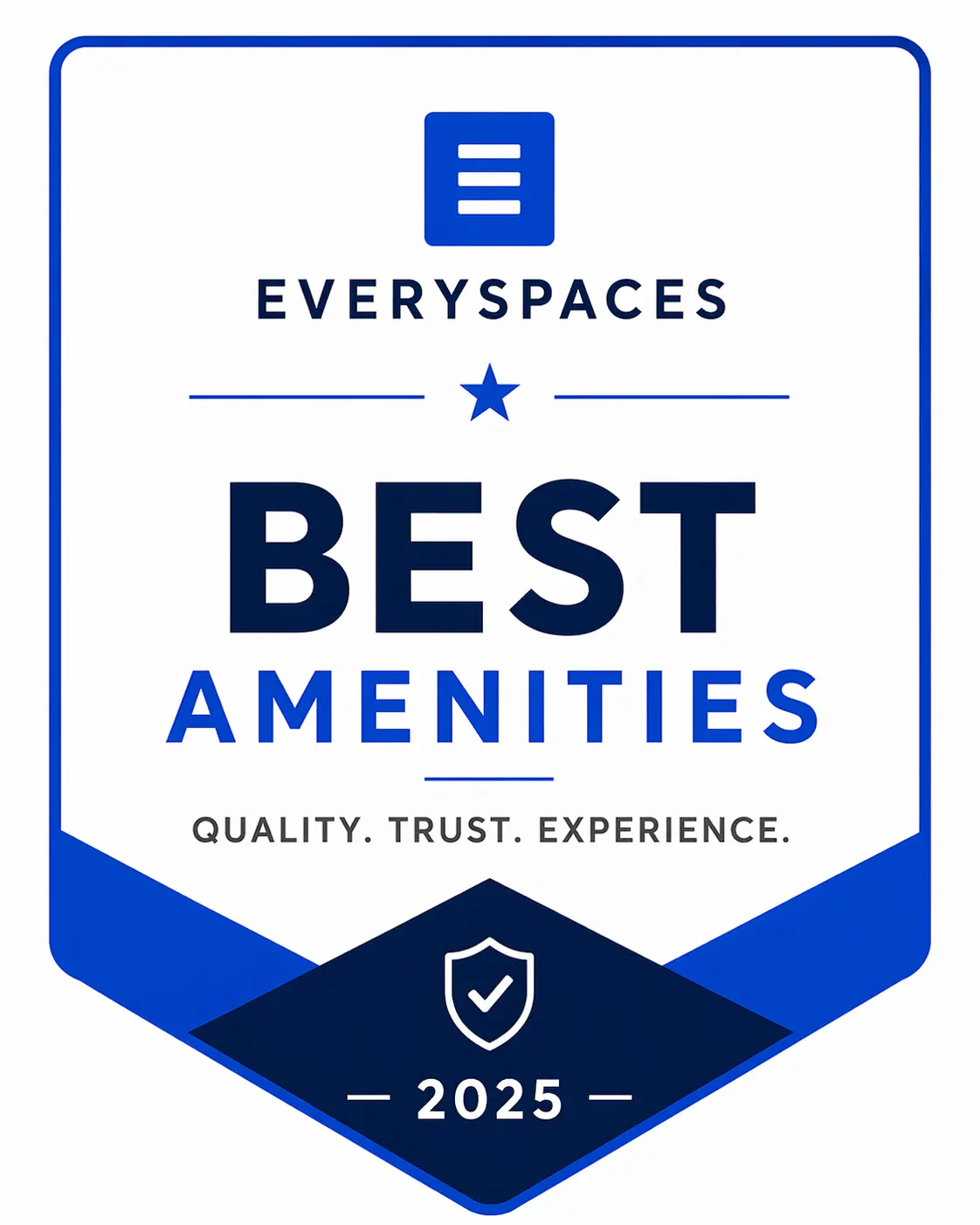 EverySpaces best amenities workspace certification badge