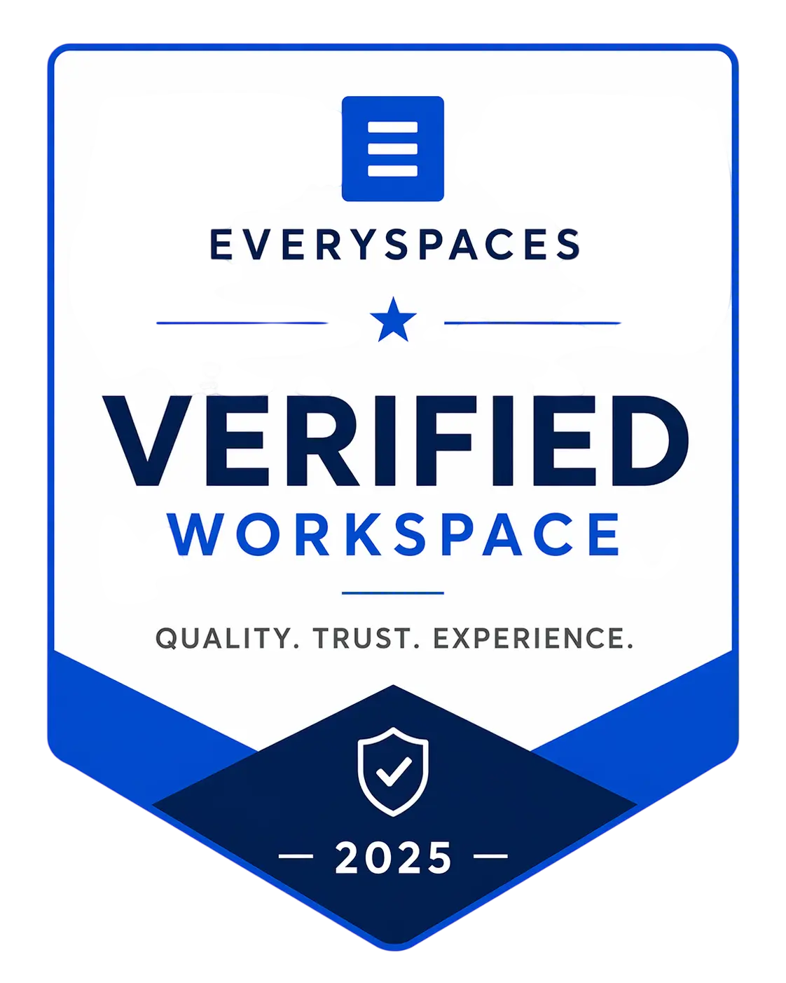 EverySpaces verified workspace certification badge